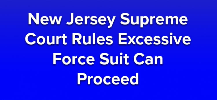 New Jersey Supreme Court Rules Excessive Force Suit Can Proceed