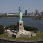 The Statue of Liberty on Liberty Island, New Jersey