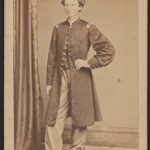 [Captain Frederick Young of Co. D, 6th New Jersey Infantry Regiment and Co. G, 8th New Jersey Infantry Regiment in uniform] / J.A. Keenan, photographer, No. 526 South Second Street, Philadelphia. 1861 year.